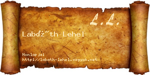 Labáth Lehel névjegykártya